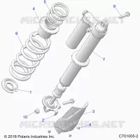 SUSPENSION, REAR SHOCK MOUNTING