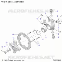 FRONT SUSPENSION HUB, KNUCKLE AND BRAKE DISC