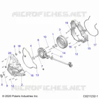 ENGINE, STATOR COVER AND FLYRAD