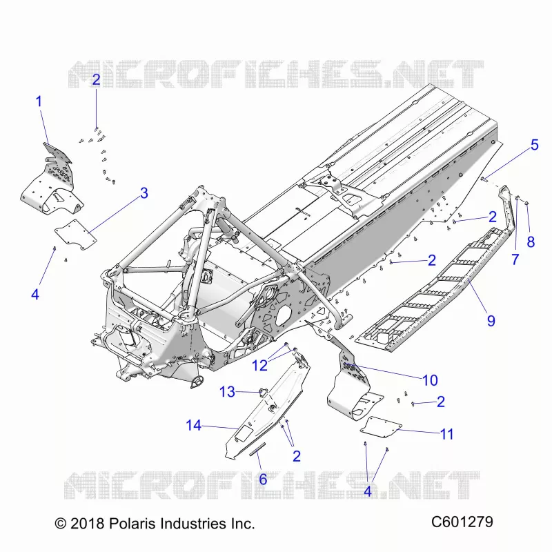 CHASSIS, CLUTCH GUARD/FOOTRESTS/RUNNING BOARDS