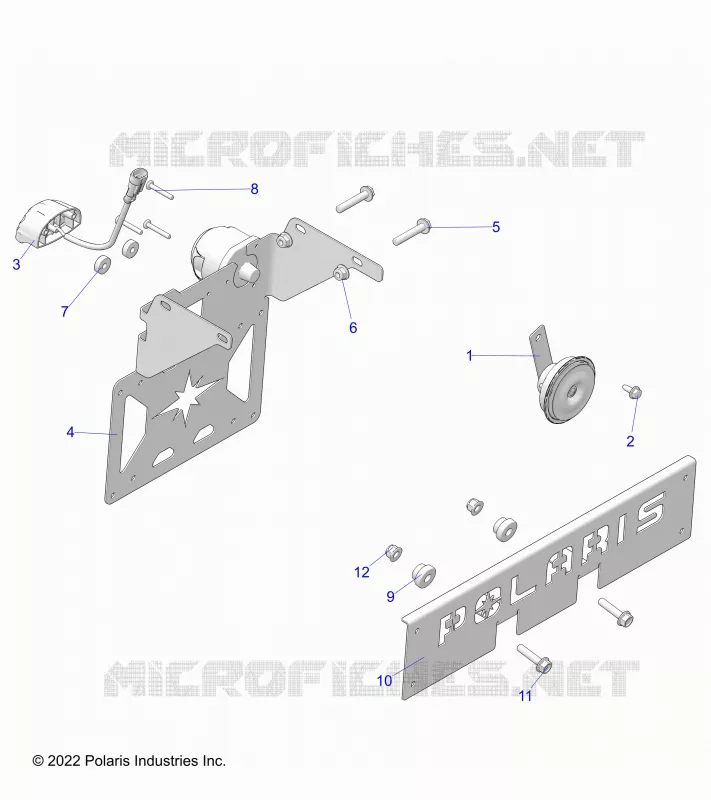 ELEKTRIC, HORN, AND LICENSE PLATE LIGHT