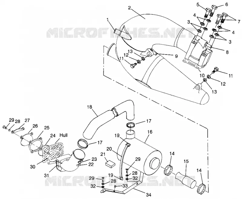 ABGASSYSTEM SL 900 B964291 and  Intl. SL 900 I964291 (4935583558B005)