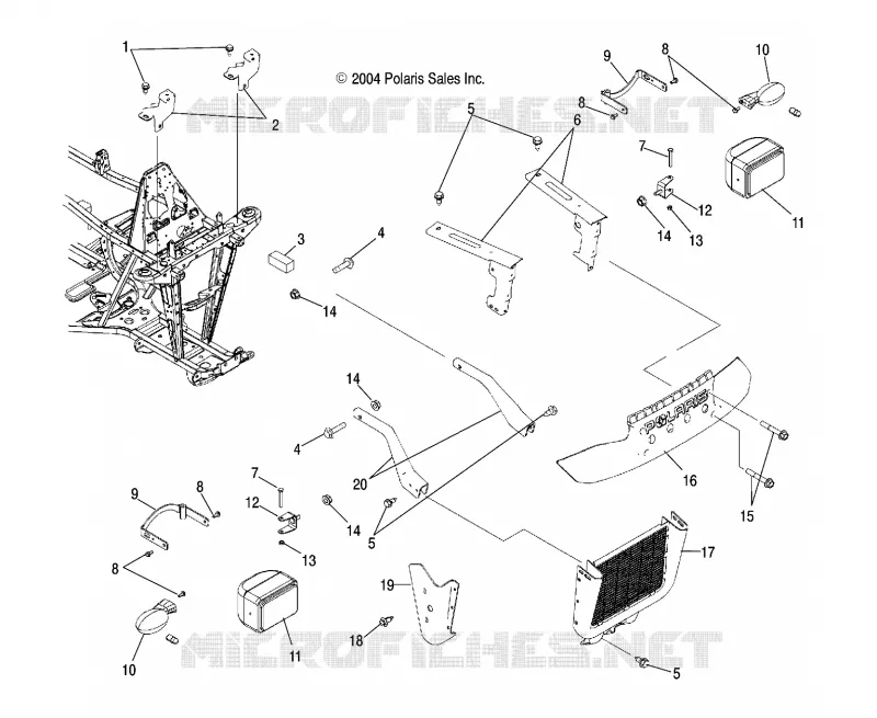FRONT BUMPER VORNE/HEADLIGHT/FRONT TURN SIGNALS