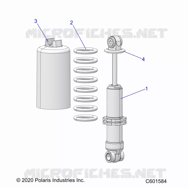 SUSPENSION, FRONT SHOCK TRACK