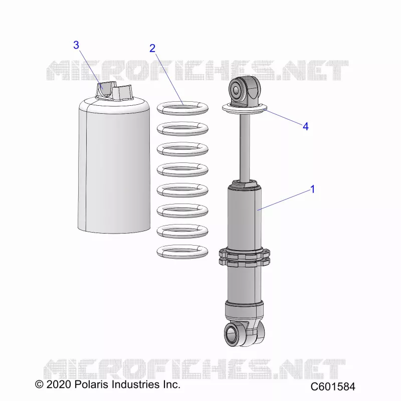 SUSPENSION, FRONT SHOCK TRACK