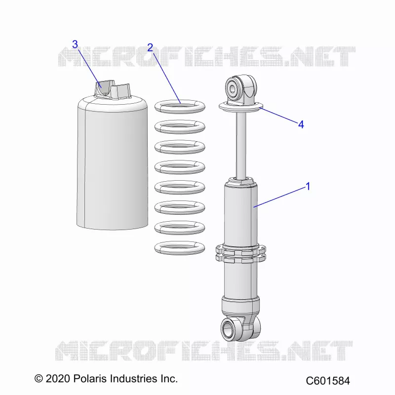 SUSPENSION, FRONT SHOCK TRACK