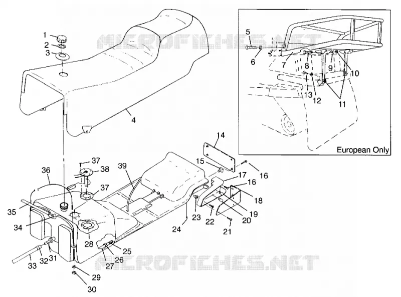 SITZ   GASBEHÄLTER XLT TOURING 0963357 and EUROPEAN XLT TOURING E963357 (4931923192A009)