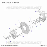 FRONT SUSPENSION HUB, CARRIER, AND BRAKE DISC