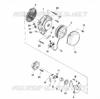 RÜCKZUG ANLASSER ASSEMBLY 350 4X4 / W928139 (4922832283044A)