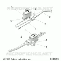 BRAKES, FRONT BRAKE LEVER AND MASTER CYLINDER