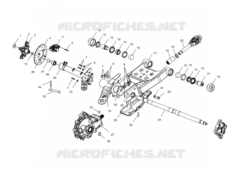 SWING ARM/REAR/GETRIEBEGEHÄUSE MOUNTING