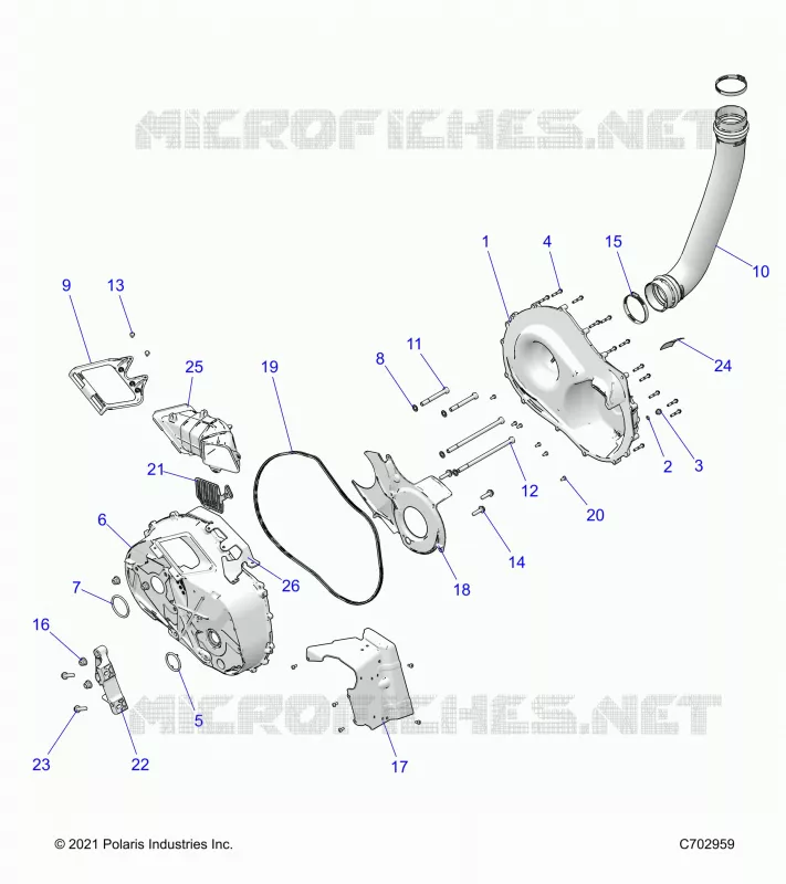 ANTRIEB, CLUTCH COVER AND DUCTING