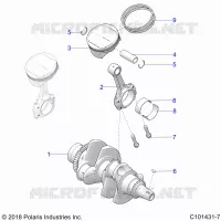 ENGINE, KURBELWELLE AND PISTON