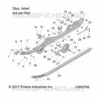 SUSPENSION, RAIL, LH/RH