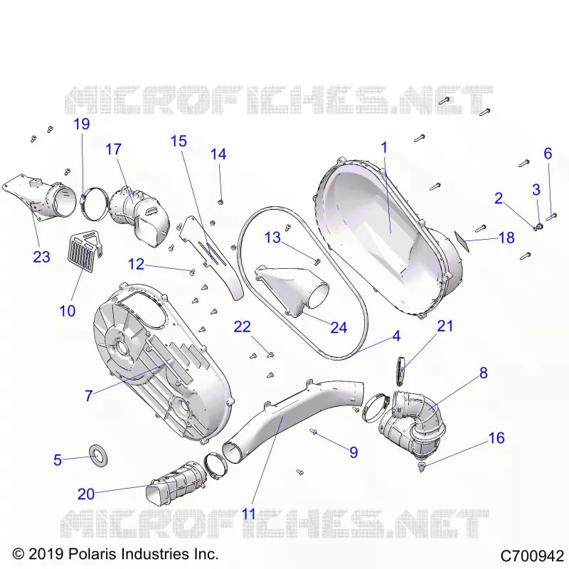 ANTRIEB, CLUTCH COVER AND DUCTING