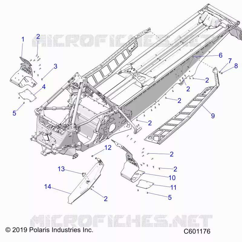 CHASSIS, CLUTCH GUARD, FOOTRESTS, AND RUNNINGBOARDS