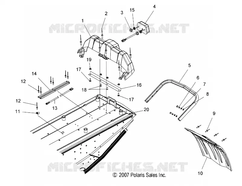 CHASSIS REAR BUMPER, SNOWFLAP AND RÜCKLICHT