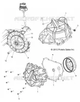 MOTOR, STATOR COVER AND SCHWUNGRAD