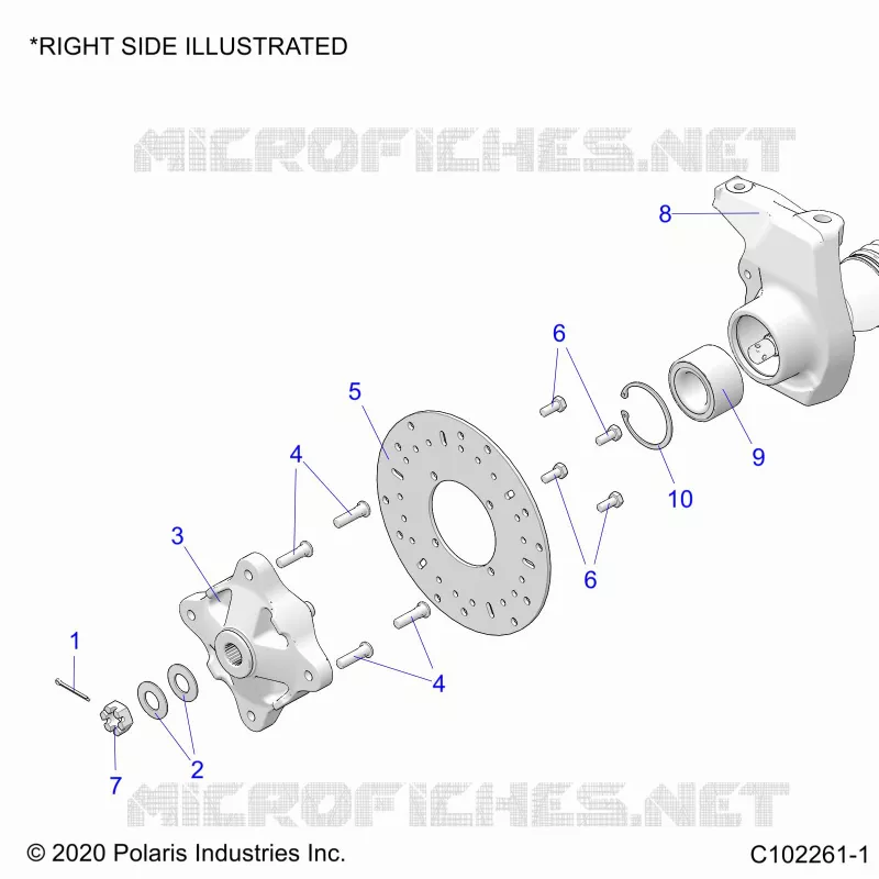 FRONT SUSPENSION HUB, CARRIER, AND BRAKE DISC
