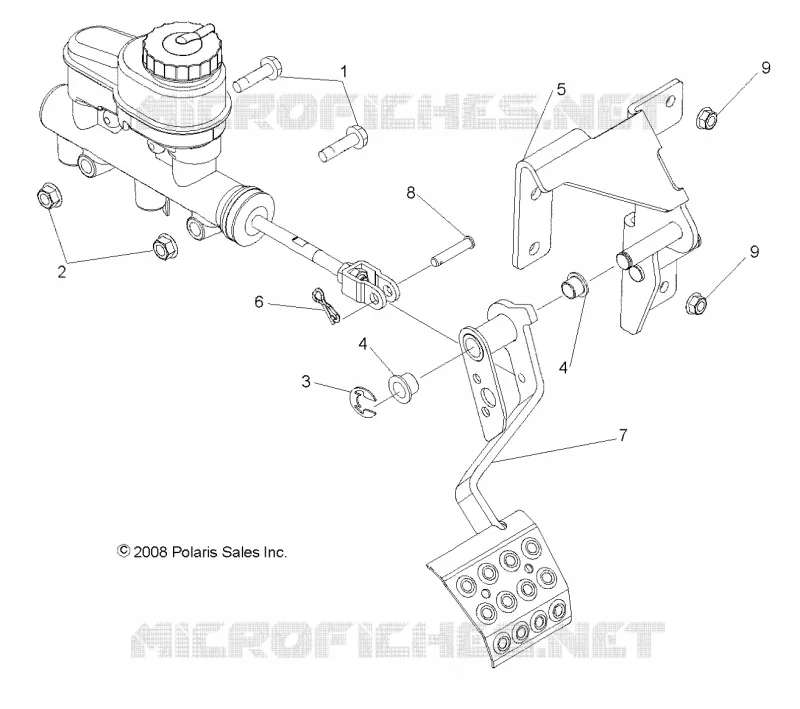 BREMSES, PEDAL AND MASTER CYLINDER MOUNTING