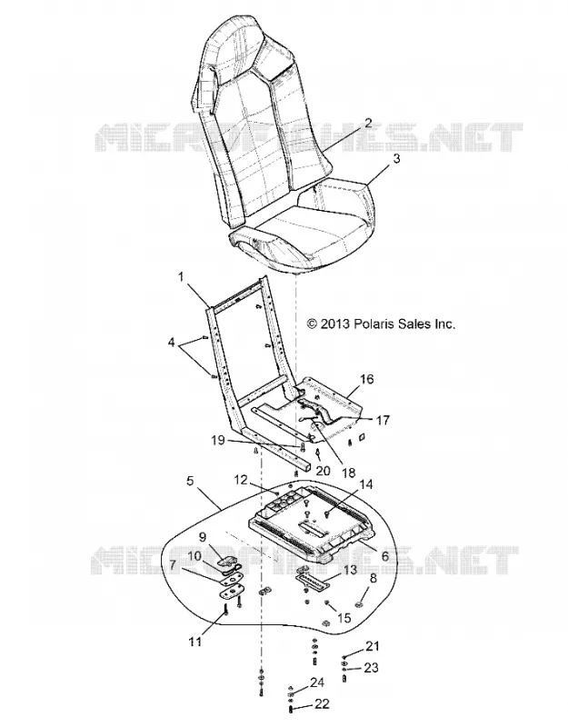 SITZ ASM. AND SLIDER