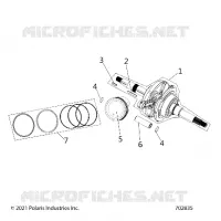 ENGINE, KURBELWELLE, CONNECTING ROD AND PISTON