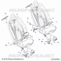 SITZ BELT MOUNTING, FRONT, PREMIUM/DELUXE