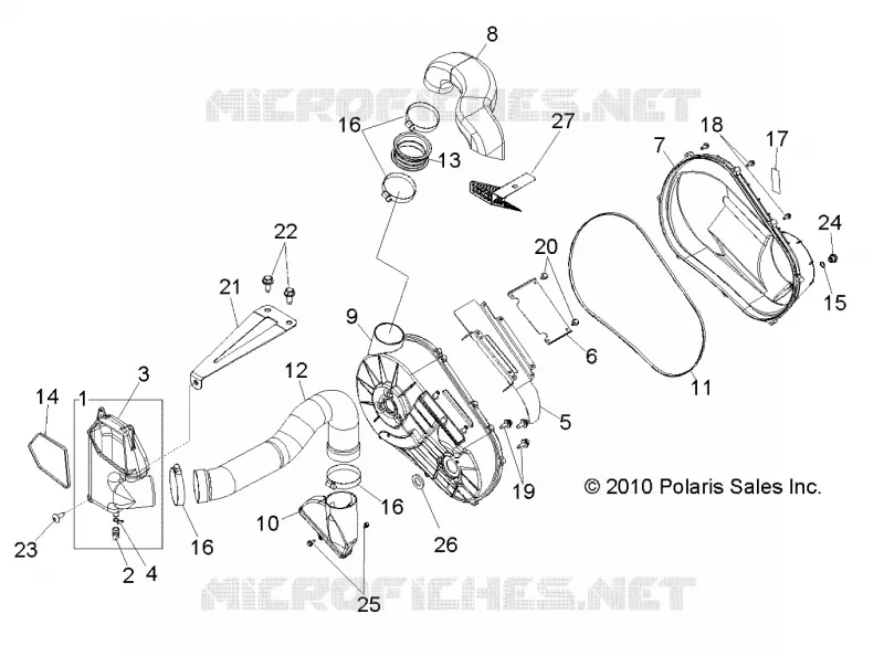 ANTRIEB, CLUTCH COVER AND DUCTING