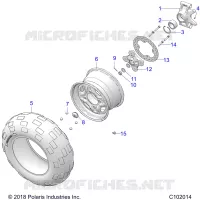 WHEELS, REAR AND HUB