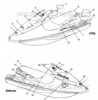 DECALS SL 700 B974071, INTL. SL 700 I974071, SL 700 DELUXE B974072 AND INTL (4940874087A008)