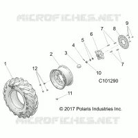 RADS, FRONT TIRE AND BRAKE DISC