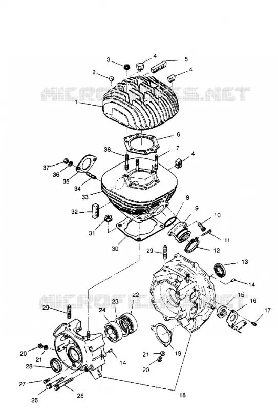 CRANKCASE AND ZYLINDER 2X4 300 W957530 (4930053005C009)