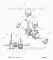 ENGINE, PISTON AND KURBELWELLE