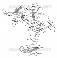 FRONT SUSPENSION AND SKI TRAN SPORT 0970143 AND EUROPEAN TRAN SPORT E970143 (4938293829B002)