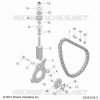 ANTRIEB, CHAIN TENSIONER AND SPROCKET