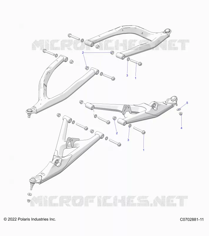 FRONT SUSPENSION CONTROL ARMS MOUNTING