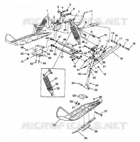 FRONT SUSPENSION  AND SKI XLT TOURING 0973357 AND EUROPEAN XLT TOURING E973 (4937723772B002)