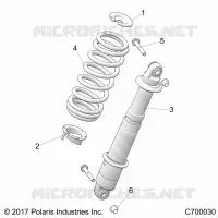 SUSPENSION, REAR SHOCK MOUNTING