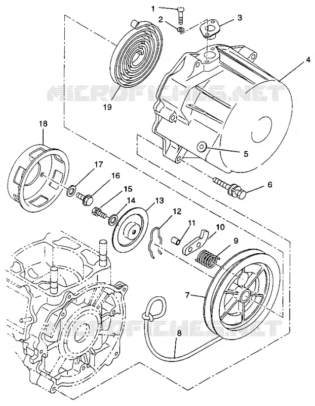 RÜCKZUG ANLASSER 600 XCR 0975677, 600 XCR SE H975677 and EUROPEAN 600 XCR SE (4937963796D005)