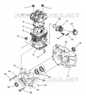 CRANKCASE AND ZYLINDER STARLITE GT / 0933127 (4923232323028A)