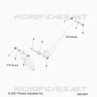 SUSPENSION, SHOCK MOUNTING, REAR SUSP.