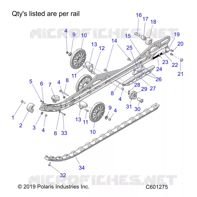 SUSPENSION, RAIL, LH/RH