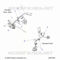 ELEKTRIC, WIRE HARNESS, HOOD, ELEC. START