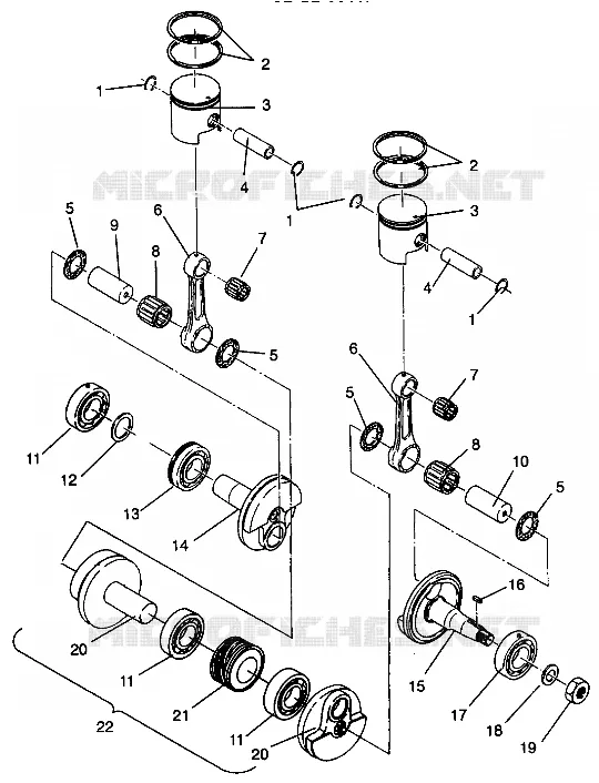 KOLBEN   KURBELWELLE 440 XCR SP 0941660 (4927082708036A)