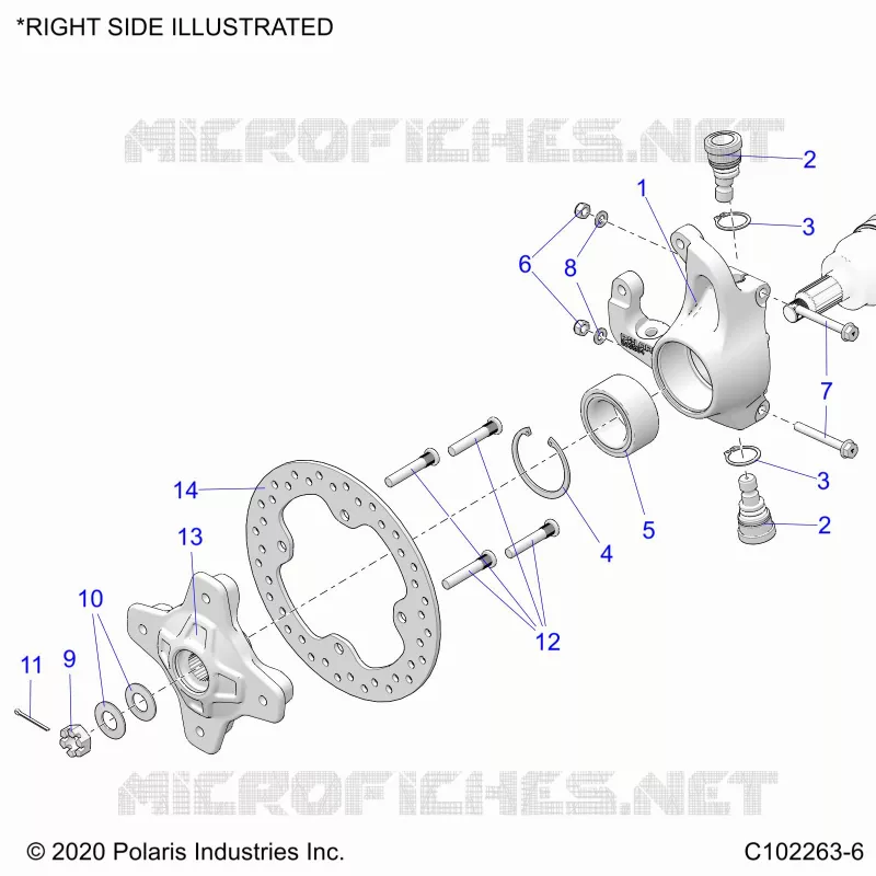 FRONT SUSPENSION HUB, KNUCKLE AND BRAKE DISC