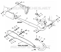 ABGASSYSTEM Sport 400L W97BA38C and Trail Blazer W97BA25C (4940124012A011)