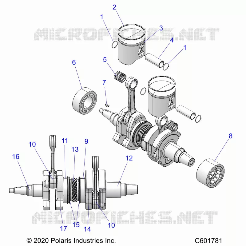 ENGINE, PISTON AND KURBELWELLE