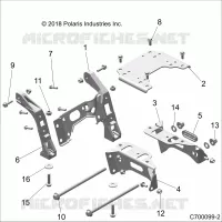 CHASSIS, MOUNTING, FRONT GEARCASE