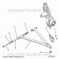 SUSPENSION, A-ARM AND STREBE MOUNTING