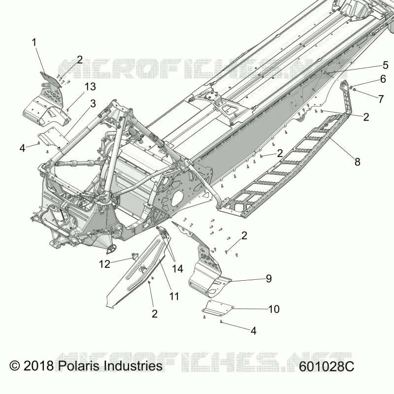 CHASSIS, CLUTCH GUARD, FOOTRESTS, AND RUNNINGBOARDS
